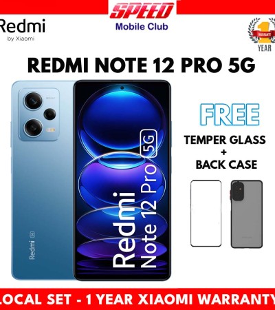 Xiaomi Redmi Note 12 Pro 5G | 8GB+256GB | NFC | Global ROM | Brand New | Local Set | 1 Year Warranty | FREE TEMPER GLASS+BACK CASE OR DISCOUNT PRICE